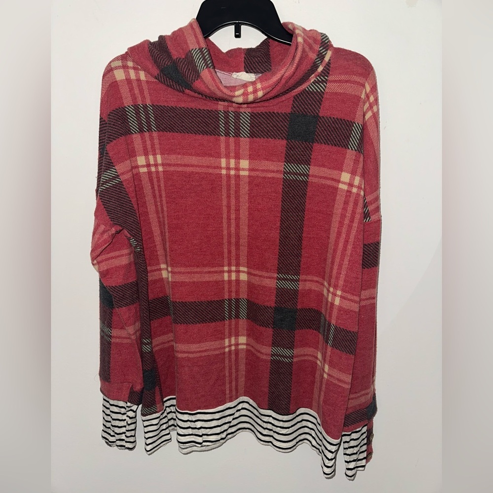 ULTRA-soft & warm, lightweight cowl-neck tunic - Sz. Small (very oversized)